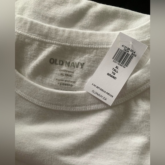 Bundle of 3 “Everywhere” Crew Neck T-Shirts Old Navy White, XL Tall - Picture 7 of 7